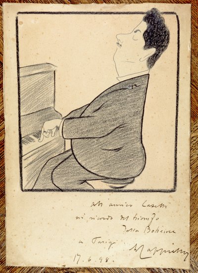 Caricature of Giacomo Puccini by Leonetto Cappiello
